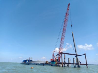 Thi công trụ Turbin cọc BTCT DƯL D1000 - Trà Vinh